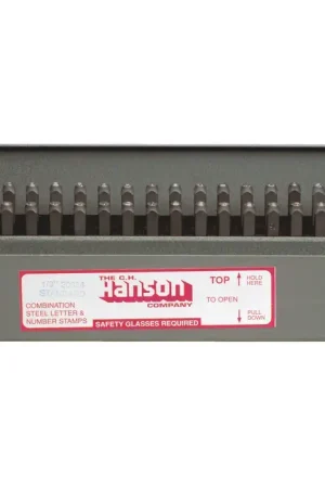 C.H. HANSON 20622 Letter & Number Set Type, 1/16" Character Size, A-Z, 0-8 and & Characters Letters & Figures Crafted