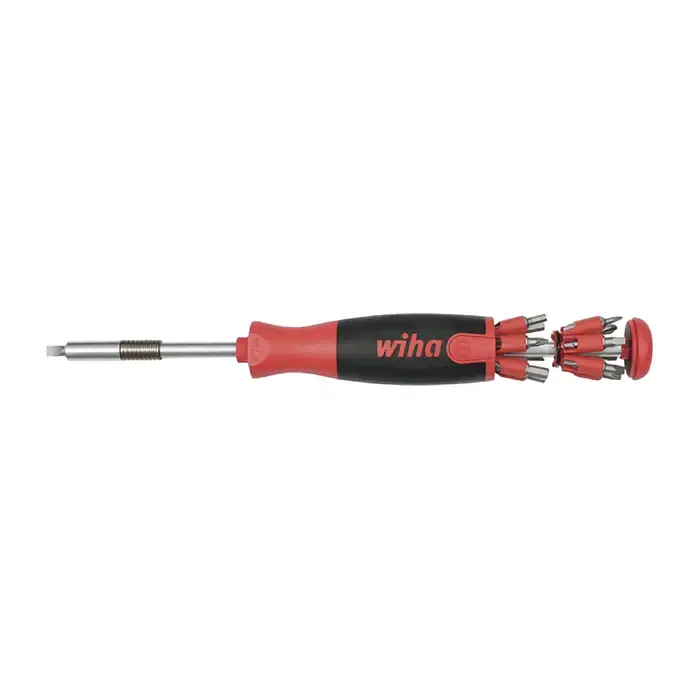 WIHA 77790 Driver Set Type, Slotted, Phillips, Pozi, Square, Torx, Hex Tip Types Included, 26 No. of Pieces in Set Interchangeable Tip Style Screwdriver Premium