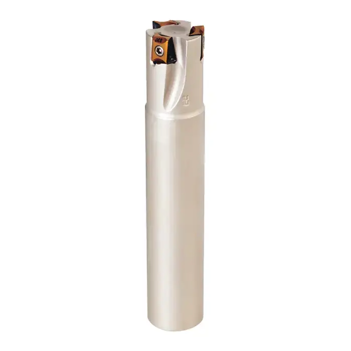 Seasonal Sale ISCAR 3105586 - T490 ELN D.75-2-W.75-08C, 0.750" 90 Degree Indexable End Mill for T490 LNMT0804 Inserts, Weldon, Right Hand