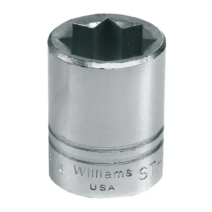 Top Rated WILLIAMS ST-814 1/2" Drive Size, 8 No. of Points, 7/16" Size Impact Socket