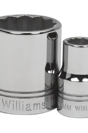 WILLIAMS STM-1216 1/2" Drive Size, 12 No. of Points, 16mm Size Impact Socket Budget