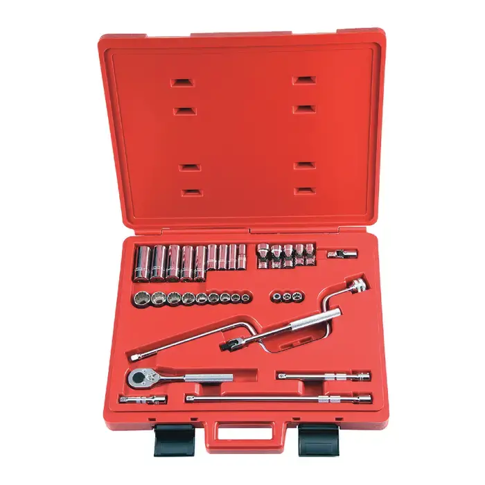 PROTO J52138 3/8" Drive Size, 8 & 12 No. of Points, Standard & Deep Socket Type Combination Socket Set Limited Time