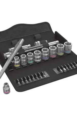 Brand New WERA 05004047001 3/8" Drive Size, 6 No. of Points, Standard Socket Type Combination Socket Set