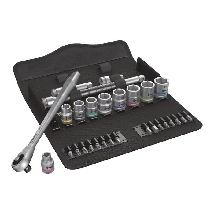 Brand New WERA 05004047001 3/8" Drive Size, 6 No. of Points, Standard Socket Type Combination Socket Set
