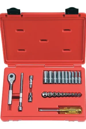 PROTO J47118 1/4" Drive Size, 12 No. of Points, Standard & Deep Socket Type Combination Socket Set Weekend Sale