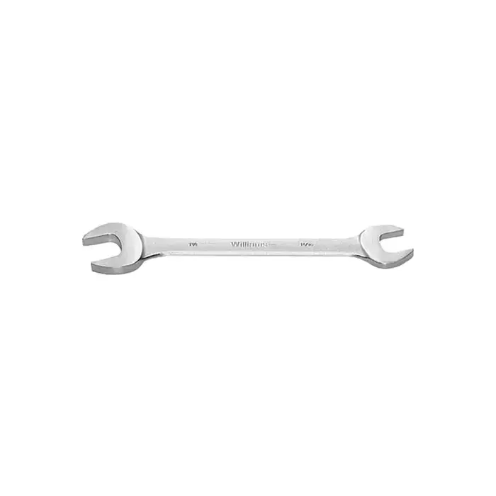 WILLIAMS 1038 1-1/4" x 1-5/16" Size, 15-9/32" Overall Length, Chrome Satin Finish Finish Coating Open End Wrench Low Price