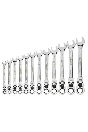 WILLIAMS 1217MRCF 17mm Size, 12 No. of Points, 9" Overall Length Flex Head Reversible Ratcheting Combination Wrench Best Choice