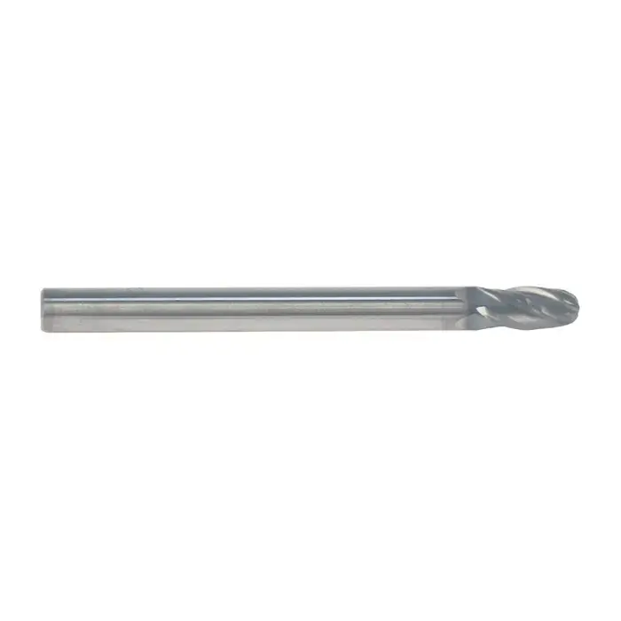 While Supplies Last NIAGARA N86355 1/4" Size, 3/4" LOC, 4 Flute, Solid Carbide Ball End Mill