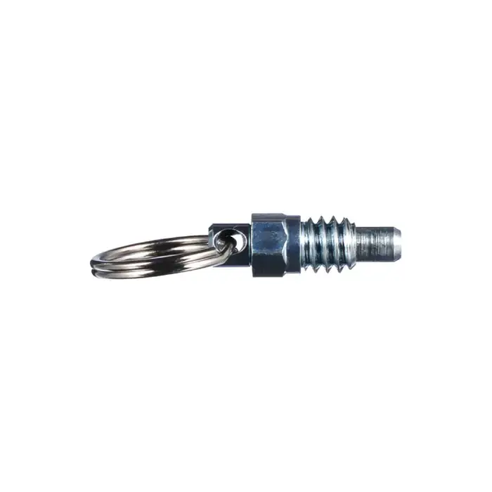 VLIER PRSNM6P M6x1.0 Thread Size, 8mm Thread Length, 4mm Plunger Dia., Stubby Pull Ring Steel Hand Retractable Spring Plunger Today Only