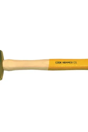 Authentic COOK 704 1-3/8" Face Diameter, 2 lbs. Head Weight, 13" Overall Length Brass Hammer