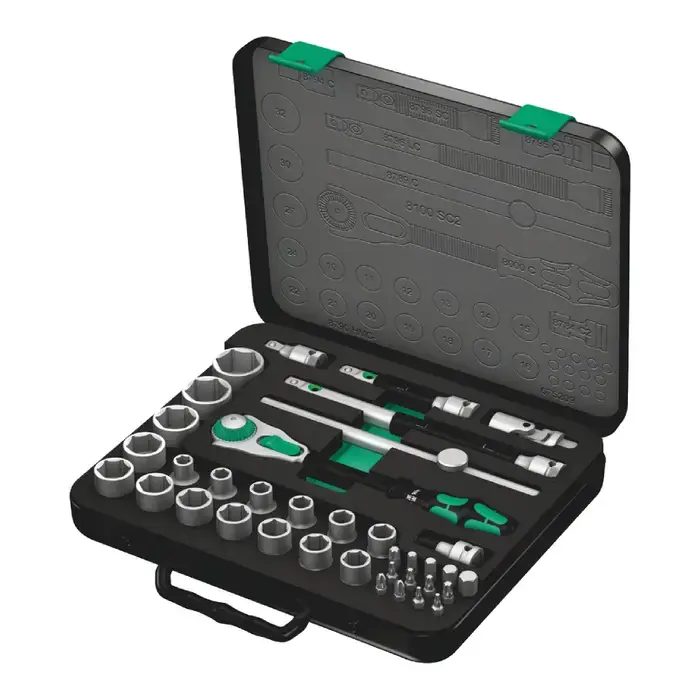 Hot Deal WERA 05003645001 1/2" Drive Size, 6 No. of Points, Standard Socket Type Combination Socket Set