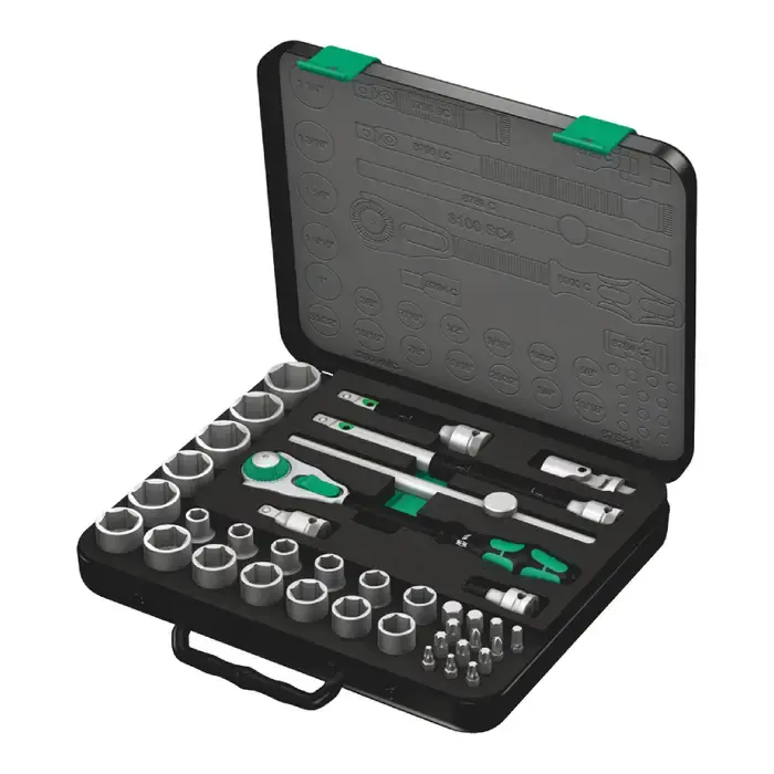 WERA 05003647001 1/2" Drive Size, 6 No. of Points, Standard Socket Type Combination Socket Set New Arrival