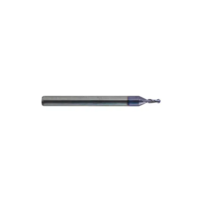 KEO 930 Solid Carbide End Mill, Ø.024 x .072, 2 Flute, Standard Length, Ballnose, AlTiN Coated Luxury