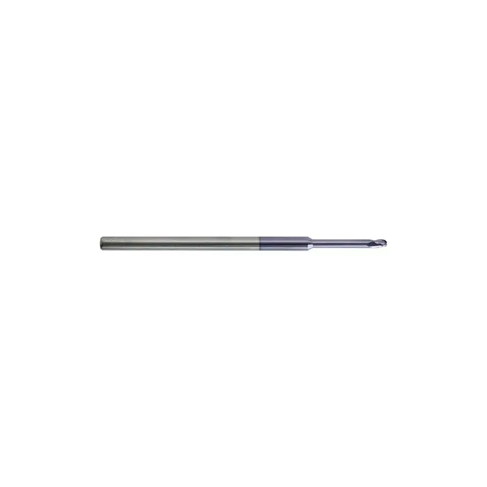 KEO 930 Solid Carbide End Mill, Ø.020 x .030, Long Shank, 5x Reach Length, 3 Flute, Stub Length, Square, AlTiN Coated Hassle-Free Returns