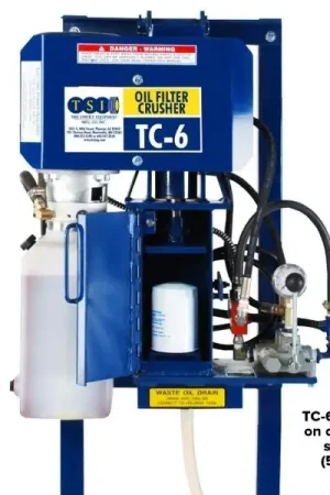 Express Delivery TSI TC-6 Oil Filter Crusher Salvage and Recycling Equipment