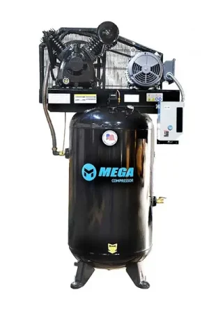 Express Delivery MEGA Power MP-7580VM10U 7.5HP Vertical Air Compressor w/ Mag Starter Two Stage