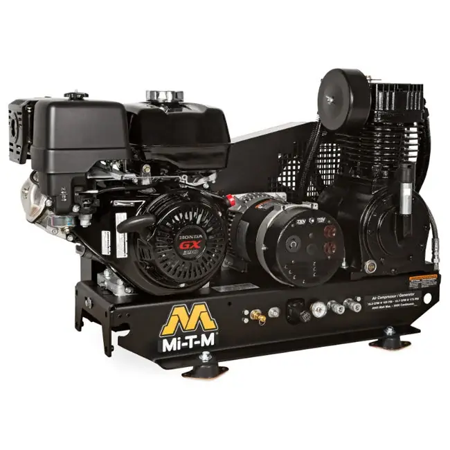 Discount Mi-T-M AG2-SH13-B - Base-Mount Two Stage Gasoline Combination Air Compressor / Generator